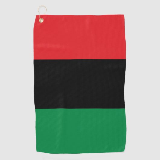 Pan African Flag & Unia Symbol / sport fan Golfhanddoek (Voorkant)