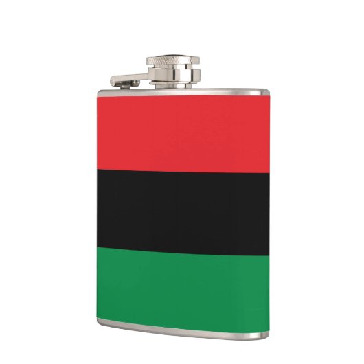 Pan African Flag & Unia Symbol / sport fan Heupfles (Links)