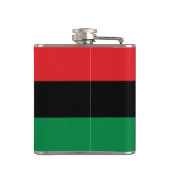 Pan African Flag & Unia Symbol / sport fan Heupfles (Achterkant)