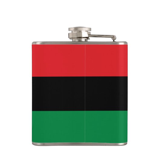 Pan African Flag & Unia Symbol / sport fan Heupfles (Achterkant)