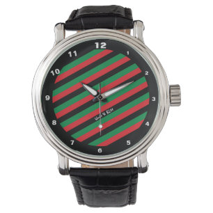 Pan African Flag & Unia Symbol / sport fan Horloge