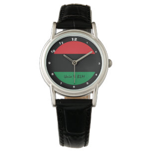 Pan African Flag & Unia Symbol / sport fan Horloge
