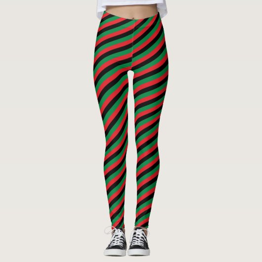 Pan African Flag & Unia Symbol / sport fan Leggings (Voorkant)