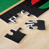 Pan African Flag & Unia Symbol / sport fan Legpuzzel (Zijkant)