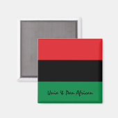 Pan African Flag & Unia Symbol / sport fan Magneet (Voorkant / Achterkant)