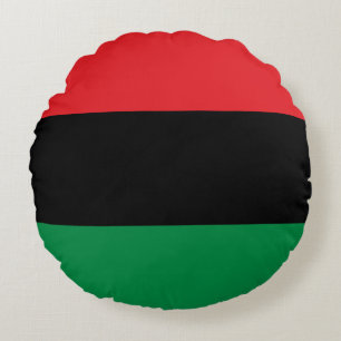 Pan African Flag & Unia Symbol / sport fan Rond Kussen
