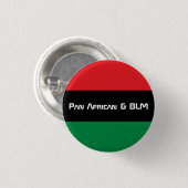 Pan African Flag & Unia Symbol / sport fan Ronde Button 3,2 Cm (Voorkant /achterkant)