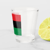 Pan African Flag & Unia Symbol / sport fan Shot Glas (Rechts)