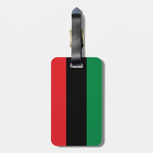 Pan African Flag & UNIA-symbool / sportfan Bagagelabel (Achterkant verticaal)