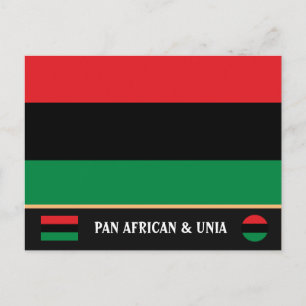 Pan African Flag & UNIA-symbool / sportfan Briefkaart