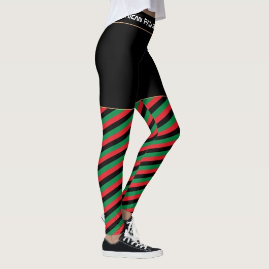 Pan African Flag & UNIA-symbool / sportfan Leggings (Rechts)