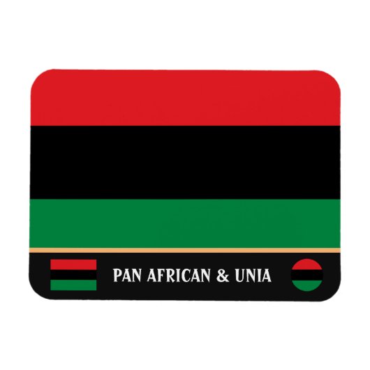 Pan African Flag & UNIA-symbool / sportfan Magneet (Horizontaal)