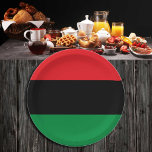 Pan African Flag & UNIA-symbool / sportfan Papieren Bordje<br><div class="desc">Papieren Borden: pan-Afrikaans vlaggensymbool - UNIA / A horizontale drieband van rood,  zwart en groen. De pan-Afrikaanse vlag - ook bekend als de Afro-Amerikaanse vlag,  de Zwarte Bevrijdingsvlag,  de vlag van UNIA. Vaak gebruikt met een beweging van Black Lives Matter.</div>