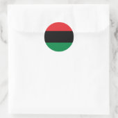 Pan African Flag & UNIA-symbool / sportfan Ronde Sticker (Tas)