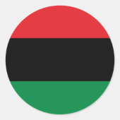 Pan African Flag & UNIA-symbool / sportfan Ronde Sticker (Voorkant)