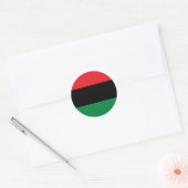 Pan African Flag & UNIA-symbool / sportfan Ronde Sticker (Envelop)