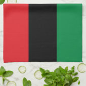 Pan African Flag & UNIA-symbool / sportfan Theedoek (Gevouwen)