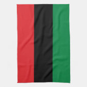 Pan African Flag & UNIA-symbool / sportfan Theedoek (Verticaal)