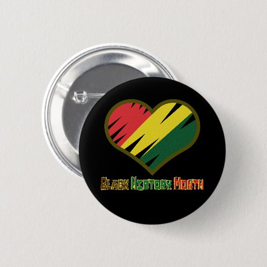 Pan African Heart Ronde Button 5,7 Cm (Voorkant /achterkant)