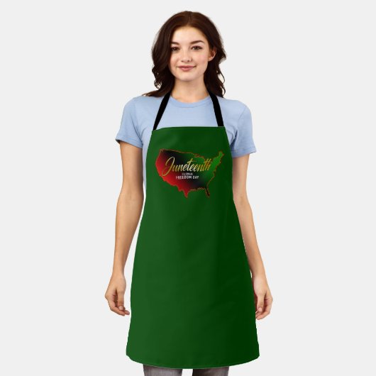 Pan African, Juneteenth Apron Schort (Gedragen)