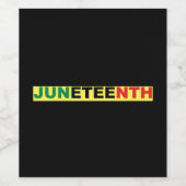 Pan African, Juneteenth BLACK Wijn Etiket (Enkel label)
