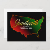 Pan African, Juneteenth Holiday Briefkaart (Voorkant / Achterkant)
