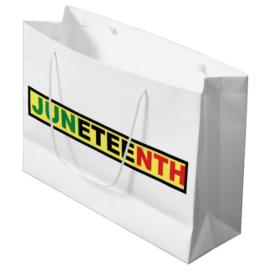 Pan African, Juneteenth White Groot Cadeauzakje (Voorkant Gekanteld)