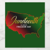 Pan African, Juneteenth Wine Label Wijn Etiket (Enkel label)