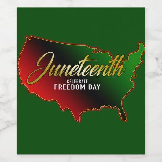 Pan African, Juneteenth Wine Label Wijn Etiket (Enkel label)