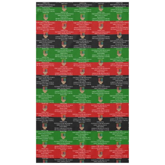 Pan African KWANZAA Tafelkleed (Voorkant)