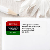 Pan African NGUZO SABA Happy Kwanzaa Adres Etiket (Insitu)