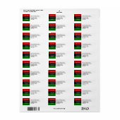 Pan African NGUZO SABA Happy Kwanzaa Adres Etiket (Full Sheet)