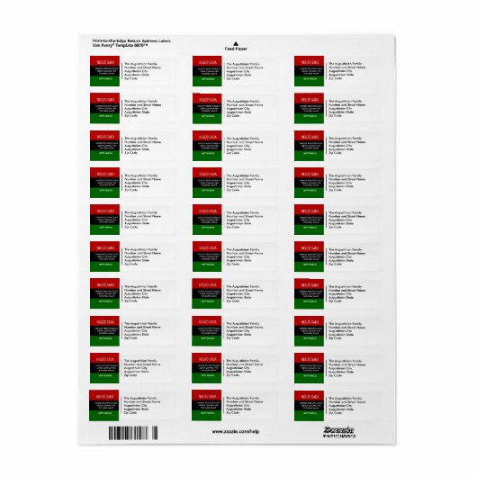 Pan African NGUZO SABA Happy Kwanzaa Adres Etiket (Full Sheet)