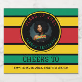 Pan African Photo Afstuderen Sparkling Wijnetiket (Enkel label)