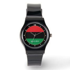 Pan African, Unia Flag Symbol trendy mode watch Horloge