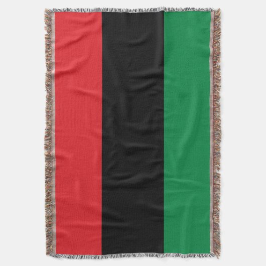 Pan African UNIA vlag Deken (Voorkant Verticaal)