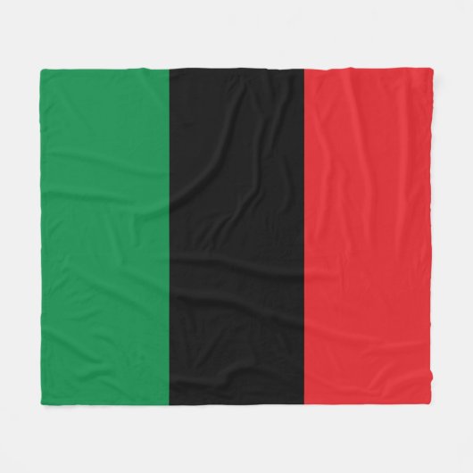 Pan African UNIA vlag Fleece Deken (Voorkant (Horizontaal))