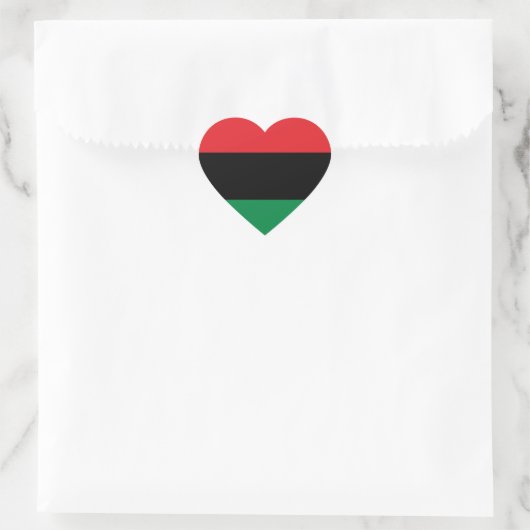 Pan African UNIA vlag Hart Sticker (Tas)