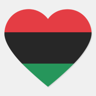 Pan African UNIA vlag Hart Sticker