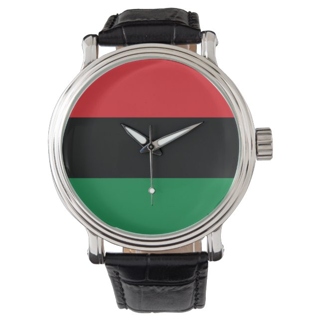 Pan African UNIA vlag Horloge (Voorkant)