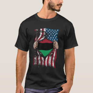Pan African Unia Vlag Loyale Afro-Amerikanen USA G T-shirt