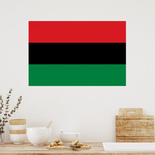 Pan African UNIA vlag Poster (Keuken)