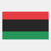 Pan African UNIA vlag Rechthoekige Sticker (Voorkant)