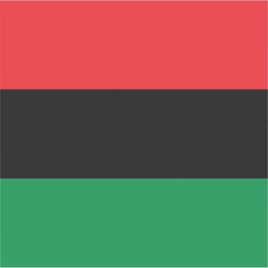 Pan African UNIA vlag Sticker (Voorkant)