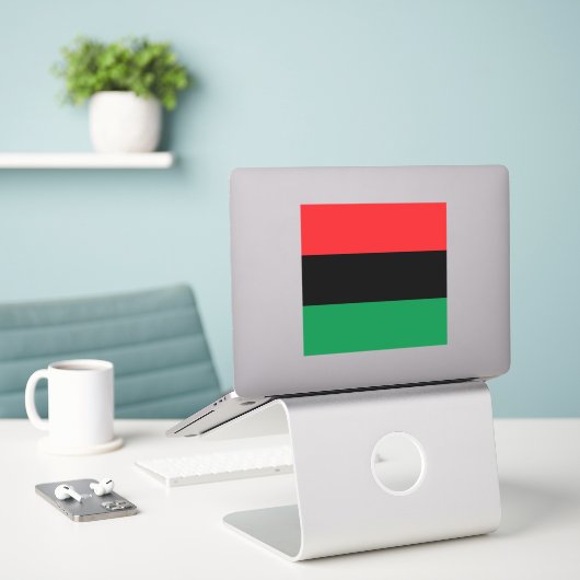 Pan African UNIA vlag Sticker (Laptop op bureau)