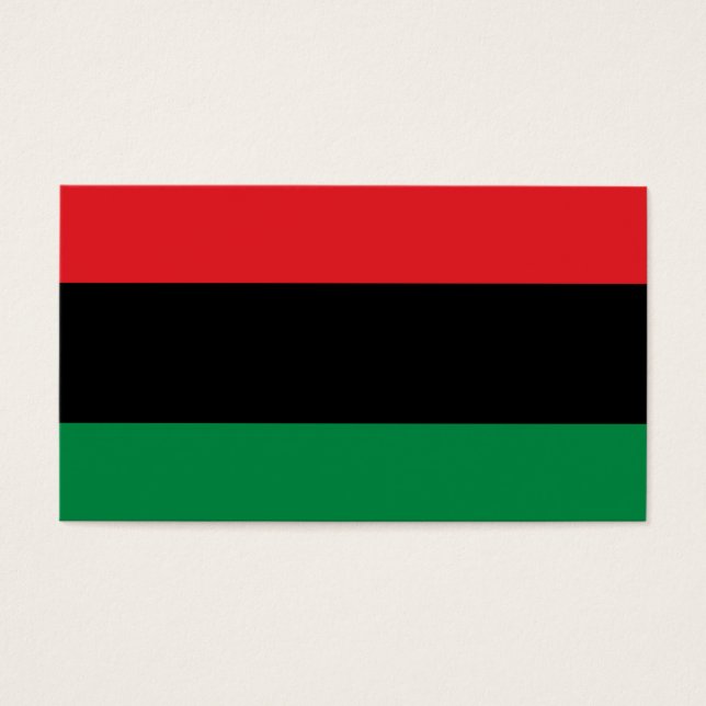 Pan African UNIA vlag Visitekaartje (Voorkant)
