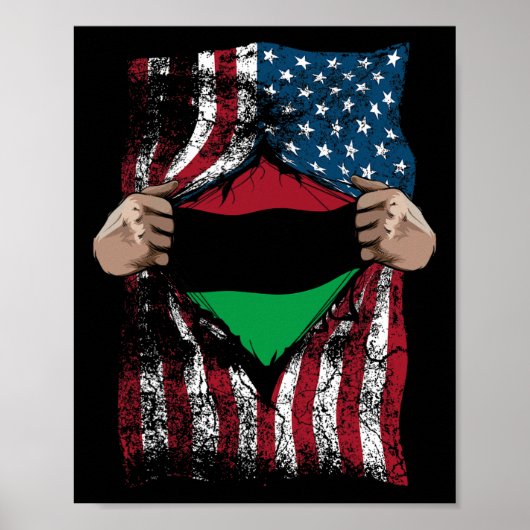 Pan African Union Vlag Loyale Afro-Amerikanen VS G Poster (Voorkant)