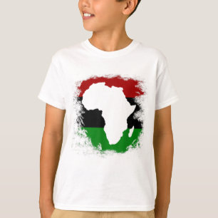 pan-Afrika Vlag-Afrikaanse continentale kaart pan- T-shirt