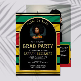 Pan-Afrikaans Afstudeerfeest Folie Uitnodiging