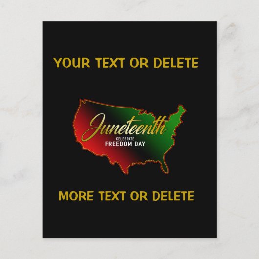 Pan-Afrikaans, Juneteenth Flyer (Voorkant)